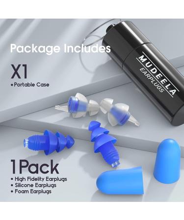 Ear Plugs  High Fidelity Concerts Earplugs-Mudeela 3 Pair Noise Reduction Festival Earplugs  23db Protection  Musicians Earplugs for Concert  DJ  Motorcycle  Loud Music  Invisible Ear Plugs Blue - Buy Online on GoSupps.com