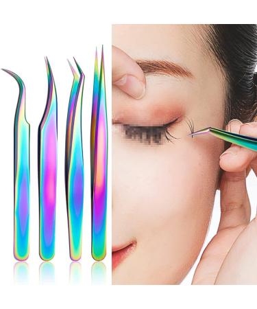 Uuyy Eyelash Extension Tweezers Set - Curved & Straight 3-Piece Kit with Storage Box for Precision Application | Perfect Eyelash Tools for Women - Buy Online on GoSupps.com