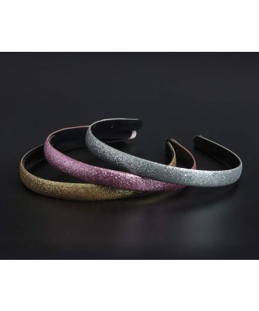 SBYURE 15-Piece Sparkly Plastic Headbands for Women - Colorful Glitter Hair Accessories - Buy Online on GoSupps.com