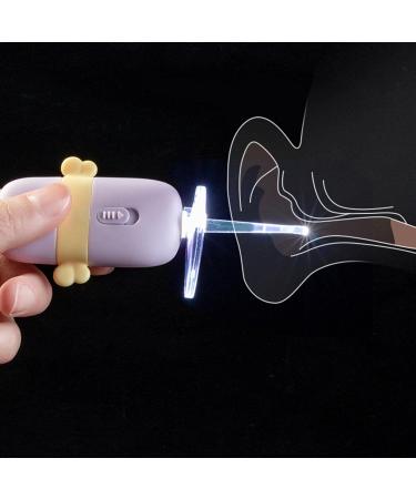 Earwax Removal Tools | Noctilucent Soft Cute Portable Ear Digging Spoon - Reusable Ear Wax Cleaning Tool Washable Effective Earwax Removal Kit with Glass for Kids Ear Digging Purple - Buy Online on GoSupps.com