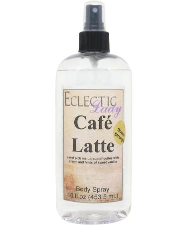 Cafe Latte Body Spray (Double Strength) 16 ounces Body Mist for Women with Clean Light & Gentle Fragrance Long Lasting Perfume with Comforting Scent for Men & Women Cologne with Soft Subtle 16 Fluid Ounces (Double Strength)