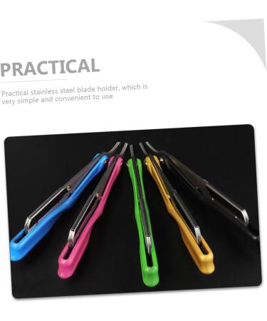 Minkissy Manual Razor Holder | Vintage Straight Razor Haircut & Eyebrow Trimming Tool | Stainless Steel Precision for Men - Buy Online on GoSupps.com