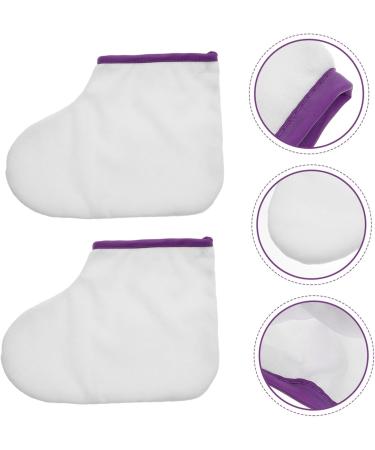 Healeved 1pair Waxed Feet Paraffin Wax Bath Paraffin Wax Foot Warming Cover Gloves Moisturizing Feet Socks Paraffin Wax Cover Spa Feet Cover Footmuff Insulation Wax Film Polyester White - Buy Online on GoSupps.com