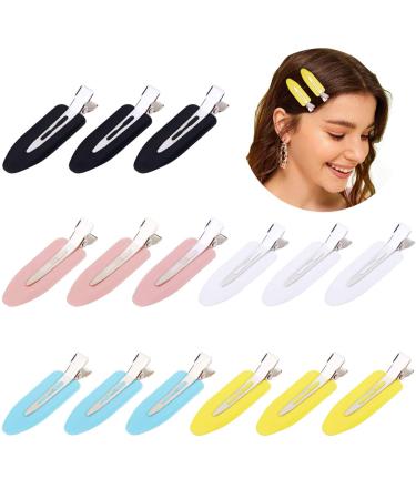 15 Pieces 2.4 inch No Bend Hair Clips  No Crease Hair Clips  Styling Clips for Hairstyle  Curl Pin Clips for Makeup  Bangs Hair Clips for Women and Girls