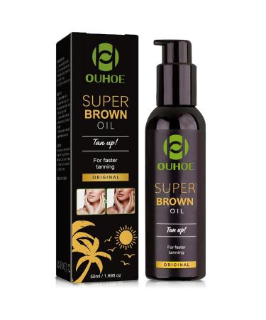 Hpbaggy 50 ml Solarium Tanning Accelerator tanning oil for pretanned and dark skin premium fast browning accelerator oil with coconut scent tanning oil with natural ingredients tanning cream