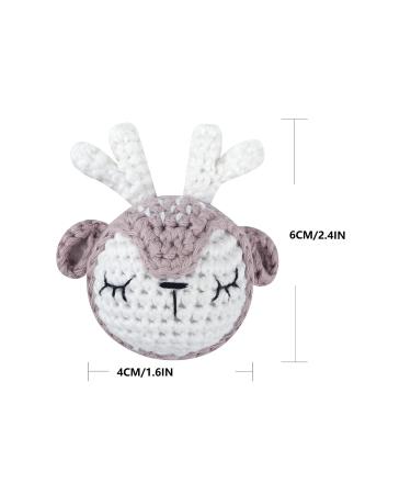 Handmade Crochet Baby Pacifier Chain - Infant Accessories & Gift for Newborn Girls | Safe Bite Ring Toy Ornaments - Buy Online on GoSupps.com