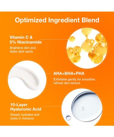 NIGHTINGALE C-TONING VITAMIN C SERUM For Face Anti Aging and Skin Brightening with Vitamin C Niacinamide Hyaluronic Acid Vitamin E Adenosine Reduces dark Spots uneven skin Tone 1.69fl.oz(50ml) - Buy Online on GoSupps.com