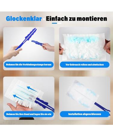 Tvnakdfq 42 Pieces Duster with 1 Handle Dust Magnet Refill Pack Dirt Electrostatic Dust Wiper for Household School Office - Buy Online on GoSupps.com