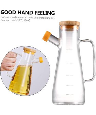 Zerodeko 3 pcs - glass oil pot olive oil pour bottle kitchen oil pot oil dispensing cruet vinegar pour bottle with lid water pitcher glass Oil Bottle large 1pcs sauce bottle Transparent 500mlx3pcs 20.5X8.5X8.5cmx3pcs - Buy Online on GoSupps.com