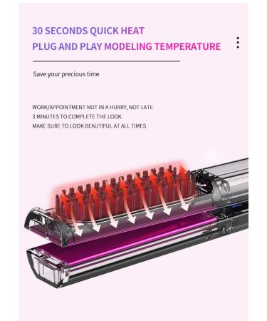 Professional 3 in 1 Hair Straightener & Curler - Adjustable Temperature Flat Iron & Hot Comb for Effortless Styling - Buy Online on GoSupps.com