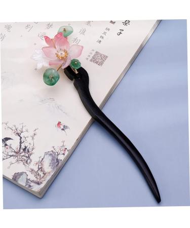minkissy Hair Deyer Antique Black Wood Hairpin Bride Cheongsam China Hanfu Headdress - Buy Online on GoSupps.com