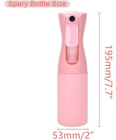 Continuous Spray Bottle 6.8oz/200ml Pink - Refillable Ultra Fine Misting Sprayer for Hairstyling, Cleaning, Salons & More - Buy Online on GoSupps.com