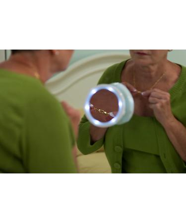 HOMEWELL Swivel Brite 8X Magnifying Mirror with LED Light for Bathroom - 360 Rotation, Magnetic Mount, Travel Makeup Mirror - Buy Online on GoSupps.com