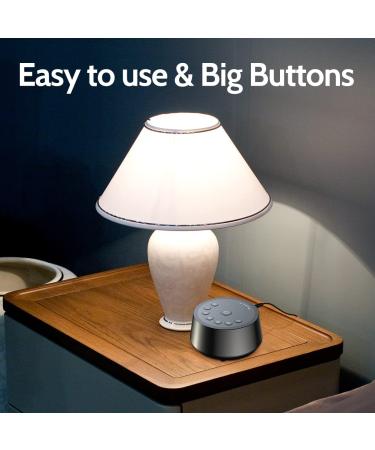 Black Color Noise Sound Machine | 25 Soothing Sounds | 32 Volume Levels | 5 Timers | Memory Function | Ideal for Home, Office, and Travel - Buy Online on GoSupps.com