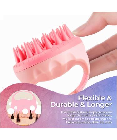 Buy Fanxiya Silicone Scalp Massage Brush - Wet & Dry Hair Care Device for Head Relaxation & Peeling - Pink - Buy Online on GoSupps.com