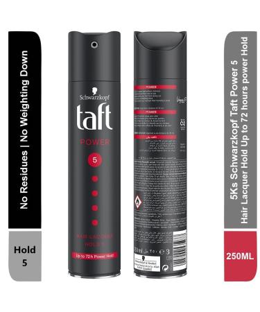 Power 5 Hair Lacquer Hold Up to 72 hours Power Hold | No Residues | No Weighting Down (250 ML) - Buy Online on GoSupps.com