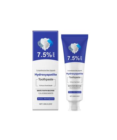 Hydroxyapatite Toothpaste 7.5% Whitening Toothpaste with Mint Fragrance 16 Hours Fresh Breath 120g/4.23oz