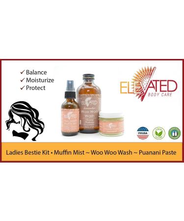 Elevated Ladies Bestie Kit: Woo Woo Wash, Muffin Mist, Puanani Paste | All Natural Feminine Care - Made in USA | Lavender Scented for Freshness & Balance - Buy Online on GoSupps.com