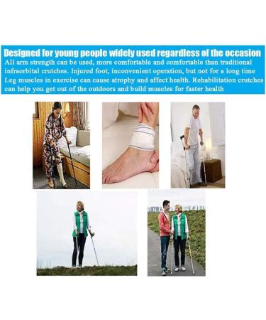 Fold Forearm Crutches/Cane Adjustable Walking Support Walking Stick Underarm Elbow Lightweight Help Walk Crutches for Injury Disability Elderly 2pack - Buy Online on GoSupps.com