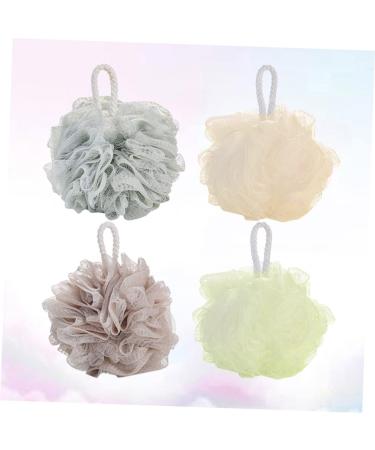 NOLITOY 4pcs Shower Ball Mesh Sponge - Luxurious Bath Pouf for a Spa-like Experience | International Shipping Available - Buy Online on GoSupps.com