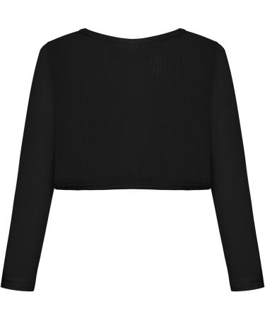 BONNY BILLY Girls Long Sleeve Knitted Cotton Bolero Shrug - Black, 5-6 Years - Buy Online on GoSupps.com