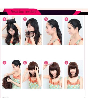 Natural Look 50cm Brown Red Hairpieces for Women | Realistic High Temperature Silk Wigs | Heat Resistant Fashion Party Style - Buy Online on GoSupps.com