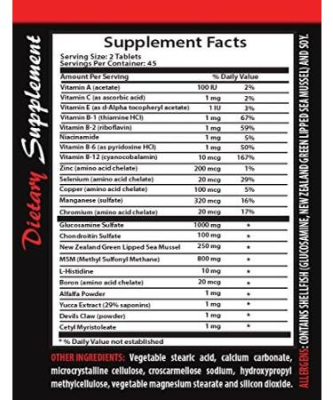 Joint Matrix Complex for Men - Zinc & Copper Supplement - 270 Tablets (3 Bottles) - Buy Online on GoSupps.com