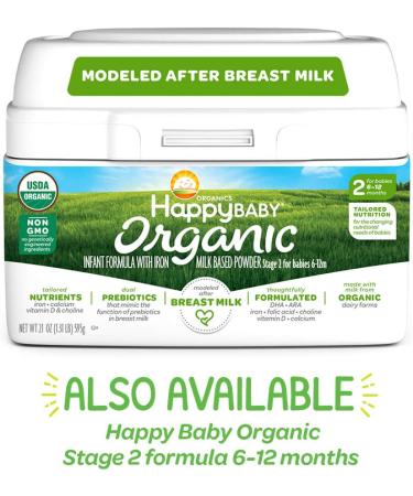 Happy Baby Organics Infant Formula - Milk Based - 84 Oz. (Pack of 4) | USDA Organic Baby Formula - Buy Online on GoSupps.com