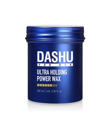 DASHU Premium Ultra Holding Power Wax 3.5oz  Extra Strong Hold Without Shine, Easy to Wash, Styling Hair Wax, Mens Hair Styling Products,