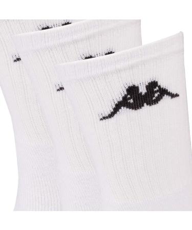 Kappa Unisex Sonotu 3 Trainer Socks - Pack of 3 (Size 43-46) - White | International Shipping Available - Buy Online on GoSupps.com