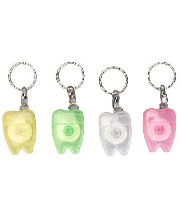 Portable Tooth-Shaped Dental Floss Keychain | Essential Oral Hygiene for Outdoor Use - Buy Online on GoSupps.com