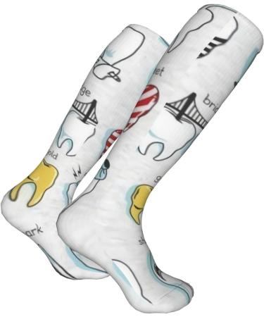Tooth Compression Socks for Men & Women | 15-20 mmHg Support for Running & Cycling - Buy Online on GoSupps.com