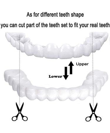 Giural 2 Pairs Extra Thin Teeth Veneers - Comfort Fit Dental Prosthesis for Men & Women | Safe Provisional Dentures for a Beautiful Smile - Buy Online on GoSupps.com