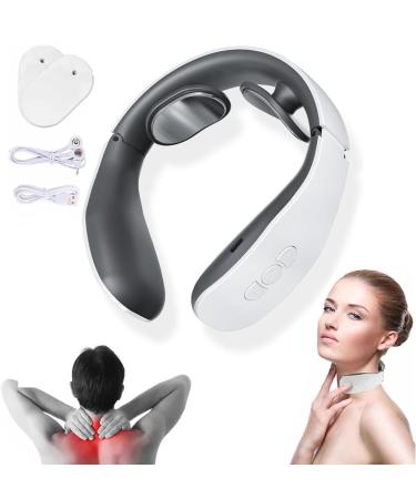 Portable Neck Massager Relaxnecker Neck Massager - Portable Heated Neck Massager for Pain Relief 4 Massage Modes 15 Levels of Intensity Ideal for Neck Pain (Without Remote Control)