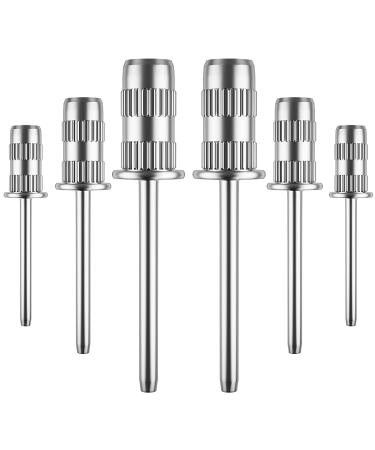 Difenni Nail Drill bits Sanding Bands for Nail Drill Shaft 3/32 inch Drill bits for Nails Mandrel bit for Nails Nail Drill bits for Acrylic Nails Manicure Nails Manicure Pedicure Tool(Silver)