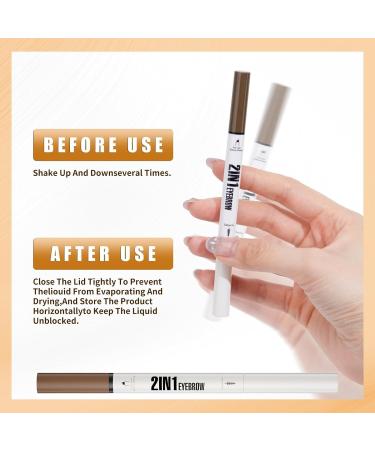 Sinye Microblading Eyebrow Pencil 2 of 1 Doublesided Eyebrow Pencil with Gel Longlasting Makeup Pen for Women Black - Buy Online on GoSupps.com