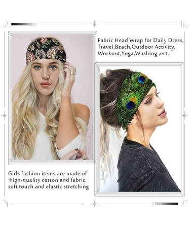 Boho Wide Headbands Black African Headwraps Set 6 - Buy Online on GoSupps.com