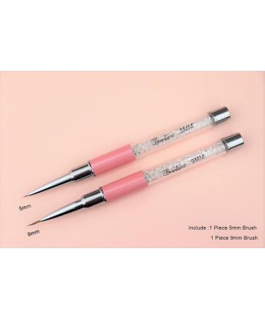 striping nail art brushes Nail Art Brushes 2 pcs Detail Nail Brushes Nail Art Liner Brushes Nail Art Design Painting Brush for DIY & Professional Use Detailer Brush Dotting Tool Clear Liner Brush - Buy Online on GoSupps.com