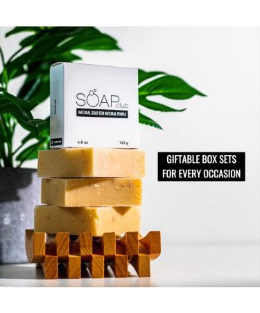Lavender Natural Bar Soap - Artisan Gift Set for Women | Shea Butter Bath Soap | French Garden Scent by SOAP CLUB - Buy Online on GoSupps.com