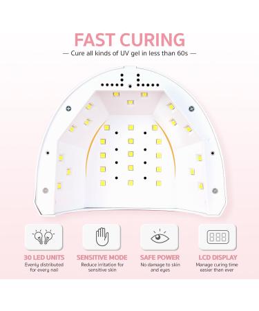 GAOY UV LED Nail Lamp - Professional Nail Dryer with LCD Display Automatic Sensor & 4 Timers for Perfect Nails - Buy Online on GoSupps.com