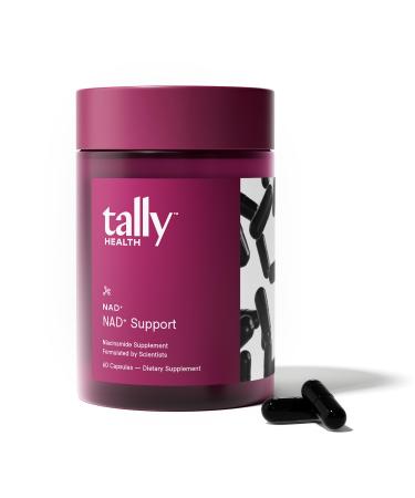 Tally Health NAD+ Supplement 1000mg Niacinamide | Boosts Cellular Energy, Metabolism & Longevity | Supports Healthy Aging, Skin Hydration & Brain Function | Vegan, Non-GMO, Gluten-Free | 60 Capsules