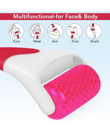 LATME Ice Roller for Face Eyes Womens Gifts Face Roller Massager Puffiness Migraine Pain Relief and Minor Injury Red - Buy Online on GoSupps.com