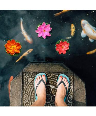 10 Pieces Artificial Seerose Floating Lotus Blossom - Realistic Decoration for Garden Pond & Aquarium | AUPAWDY - Buy Online on GoSupps.com