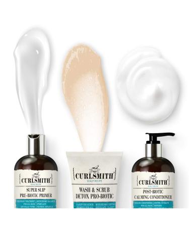 CURLSMITH Clarifying Wash Day Bundle: Pre-Biotic Primer, Wash & Scrub Detox with Pro-Biotic Conditioner - Buy Online on GoSupps.com