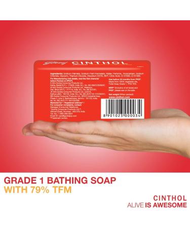 Cinthol Original Soap Bathing Soap Refreshing Original Deodorant And Complexion Soap Natural 100G Pack Of 8 100 g (Pack of 8) - Buy Online on GoSupps.com