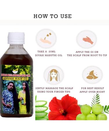 ADIVASI HERBAL Nilambari Hair Oil - Original Ayurvedic Hair Care for Strong Healthy Hair & Scalp Nourishment | International Shipping - Buy Online on GoSupps.com