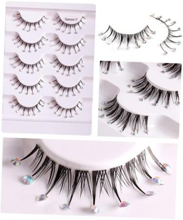 FRCOLOR 5 Pairs Diamond Eyelashes Girls Lashes Natural False Lashes Fluffy Colorful Decor Lash Decor Lash Extensions Fake Eyelashes Natural Look Miss Christmas Fiber Extend - Buy Online on GoSupps.com