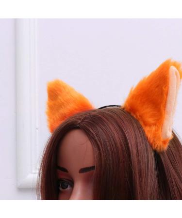 Lurrose Fox Ears Headband - Cute Plush Animal Hair Band for Kids, Girls & Women - Birthday Party Cosplay Accessory (Orange) - Buy Online on GoSupps.com