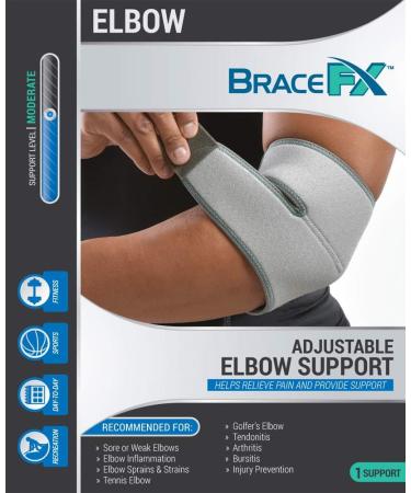 Adjustable Elbow Support for Pain Relief Ideal for Tendonitis Tennis Elbow & Bursitis | Universal Fit | Shop Internationally - Buy Online on GoSupps.com