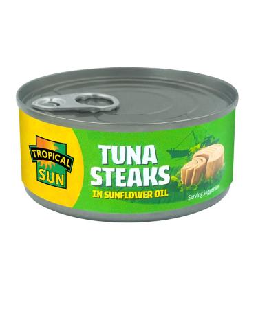 Tropical Sun Tuna Steaks in Sunflower Oil 160G (Pack of 6)